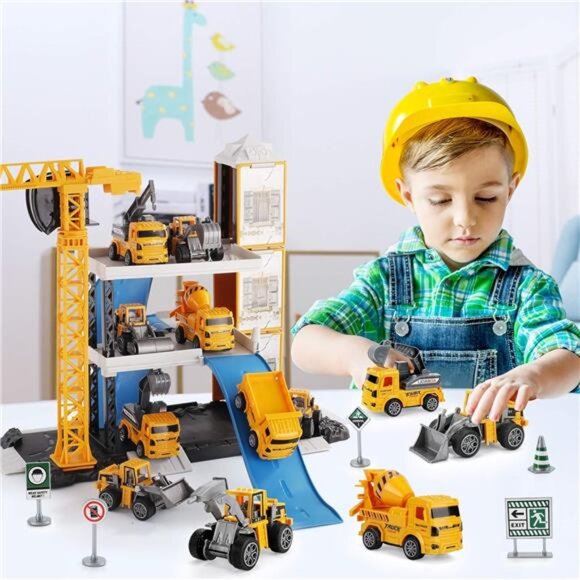 Construction Truck Toys for 3 4 5 6 Year Old Boys, 60PCS Kids Engineering Trucks - Picture 5 of 8